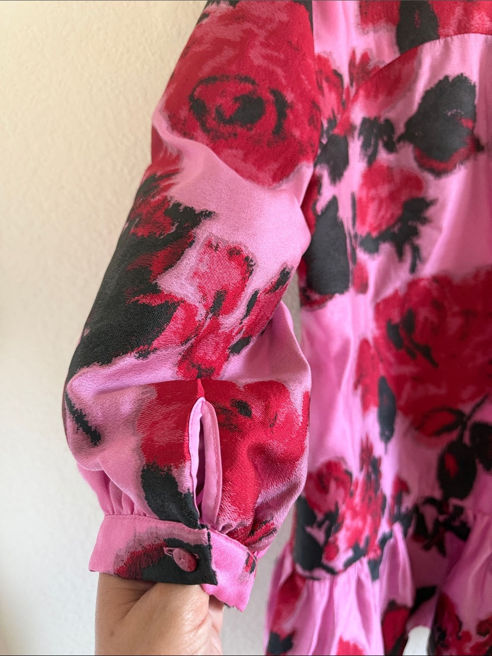 Tuckernuck Cerise Blossom Jacquard Palmerston Mini Dress size L - Picture 6 of 8